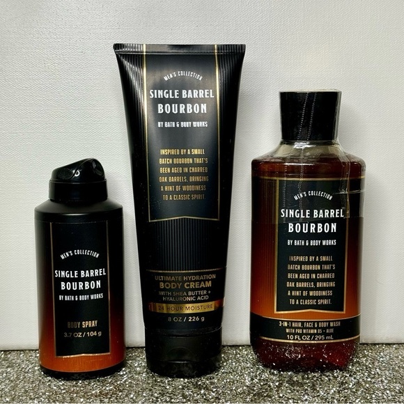 Bath & Body Works Men’s Collection Body Care Gift Set Single Barrel Bourbon NWT - Picture 2 of 4